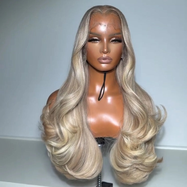 Loose Wave Wig Blonde Highlight Color High Density Half Body Human Hair wig- Rafarada