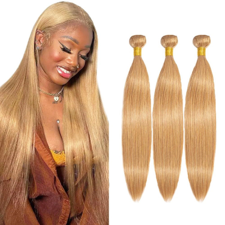10A Grade Straight Hair Bundles Honey Blonde Color 100% Human Hair Extensions- Rafarada