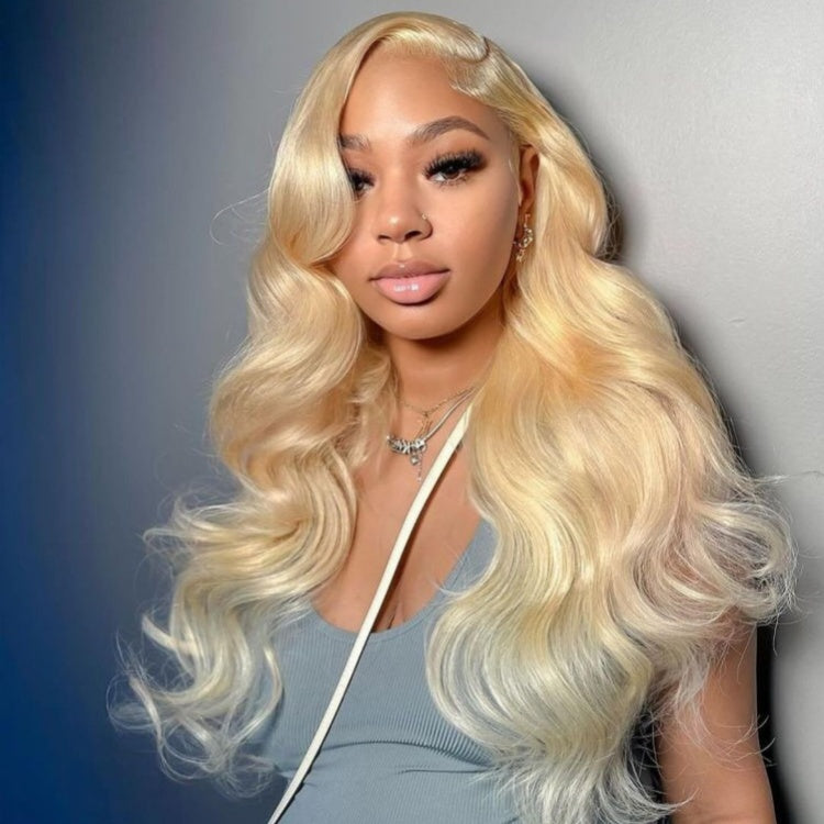 613 Blonde Body Wave HD Lace Wig Virgin Human Hair Wigs Pre-Plucked Hairline Wig - Rafarada