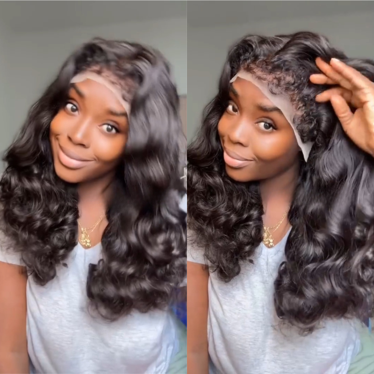 Transparent Lace Frontal Human Hair Wigs Body Wave 13x4 Lace Frontal Wig Pre Plucked Curly Natural Hairline Glueless Brazilian Human Hair - Rafarada