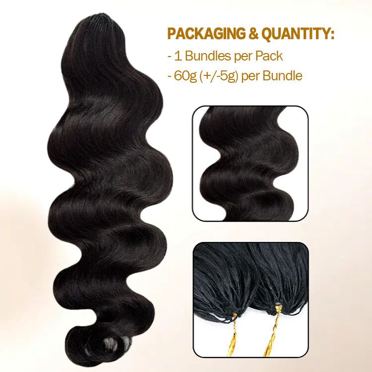 Body Wave Crochet Hair 100% Human Crochet Braids Extensions - Rafarada