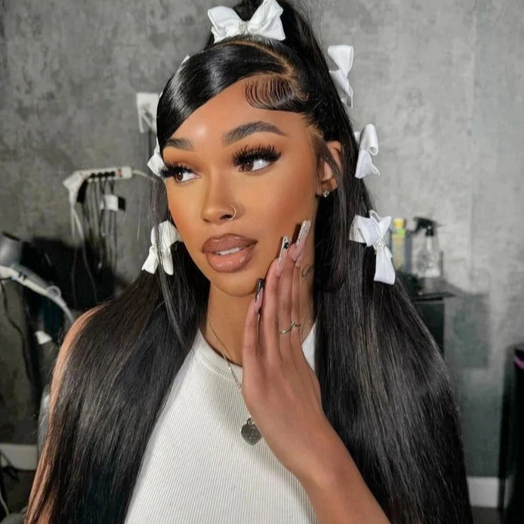 Straight Human Hair Glueless Lace Front Wigs 6x4/13x4 HD Transparent Lace Frontal Wig- Rafarada