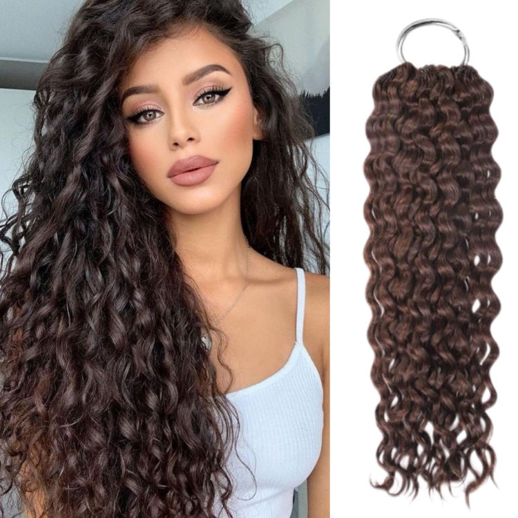 4# Chocolate Brown Color Curly Crochet Hair 100% Human Crochet Braids Extensions - Rafarada