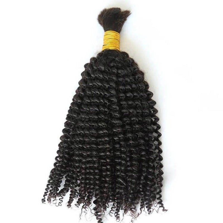 Raw Human Bulk Hair Extensions for Boho Braiding Style Kinky Curly Hair - Rafarada