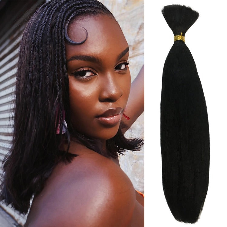 Straight Human Hair Bulk For Braiding Real Hair Extensions For Boho Braids- Rafarada