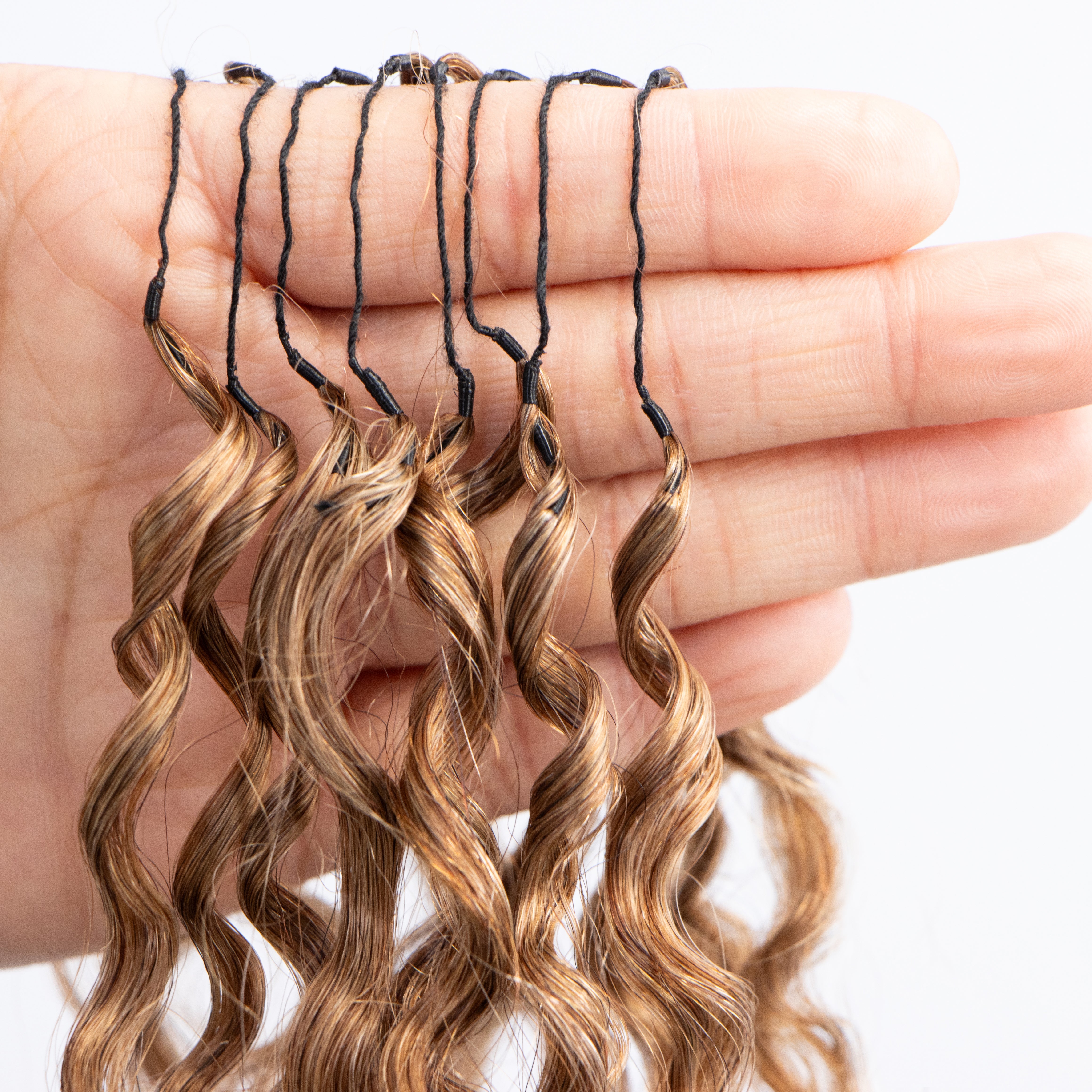 Honey Blonde Color Burmese Curl Feather Crochet Hair 100% Real Human Hair - Rafarada