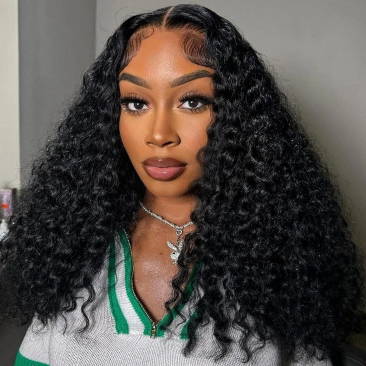 Burmese Curly Glueless Wig Bleached Knots 13x6 HD Lace Front Wear Go Wig - Rafarada