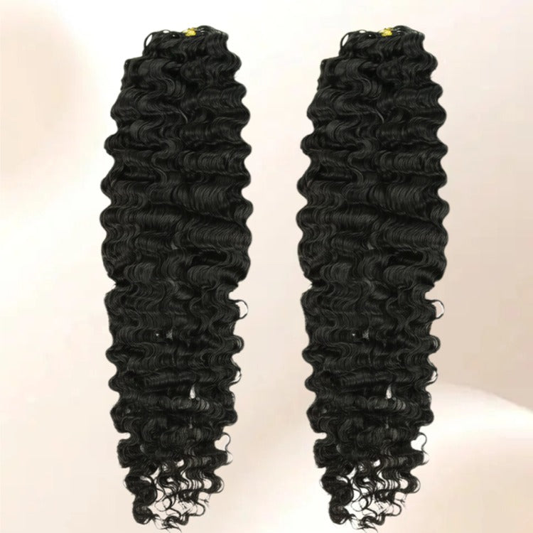 Burmese Curl Crochet Hair 100% Human Feather Crochet Boho Braids Extensions - Rafarada