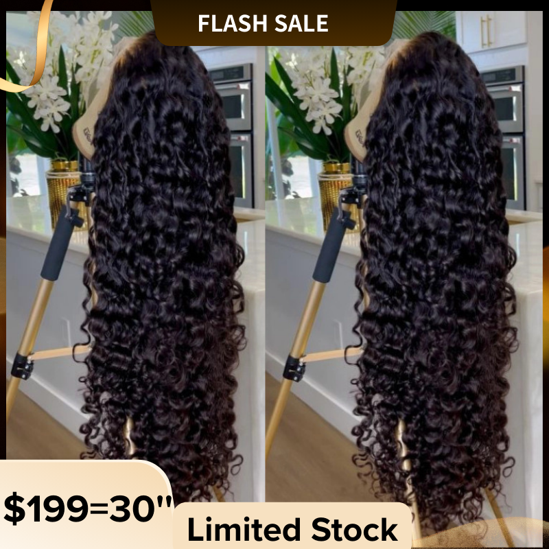 Flash Sale | Raw Burmese Curly Wig Transparent HD Lace Frontal Wigs Burmese Curly Human Hair Wig- Rafarada