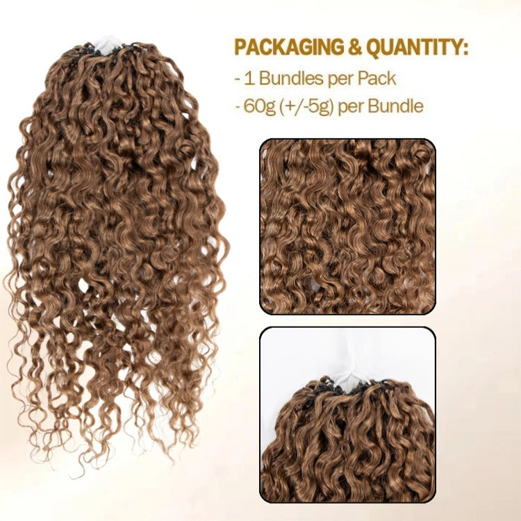 Honey Blonde Color Burmese Curl Feather Crochet Hair 100% Real Human Hair - Rafarada