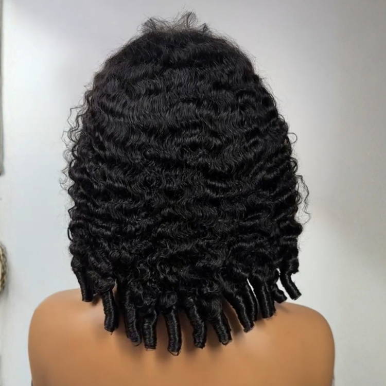 Colored Burmese with End Curl 13x4 Lace Front 100% Human Hair HD Lace Wig for Women - Rafarada