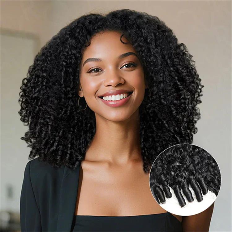 Burmese Curly Glueless Wig Bleached Knots 4x4 HD Lace Front Wig - Rafarada
