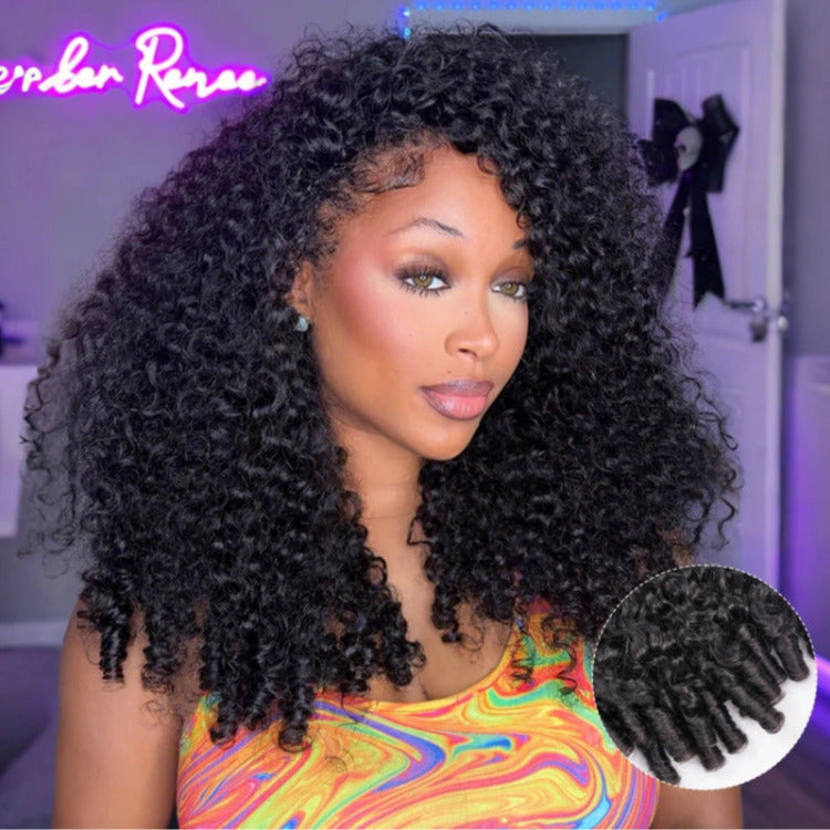 Wear Go Wig Raw Burmese Curly Human Hair  Pre-bleaching Knot Glueless Wig - Rafarada