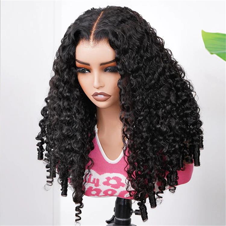 Burmese Curly Glueless Wig Bleached Knots 4x4 HD Lace Front Wig - Rafarada
