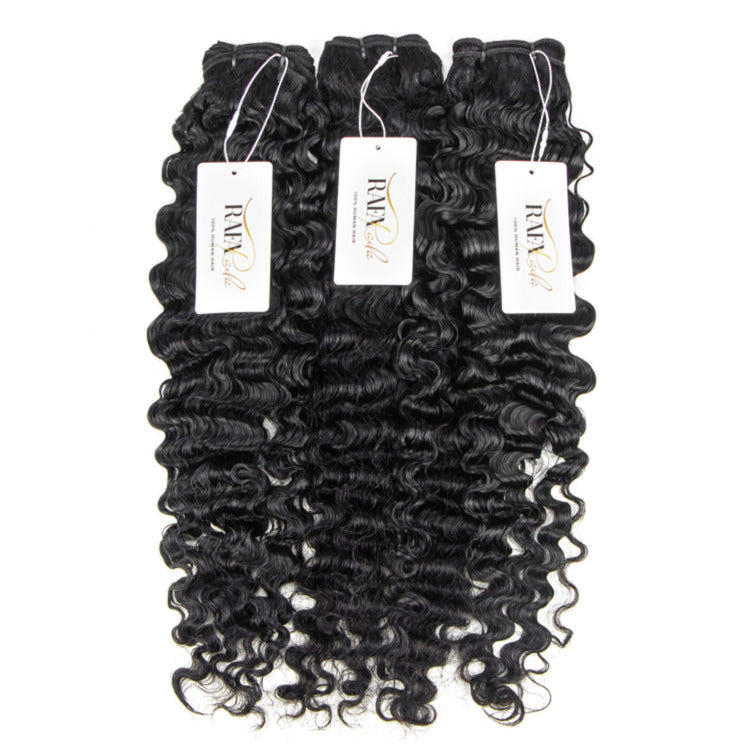 Burmerse Curly Hair Extensions Human Hair  2/3/4 Bundles 100% Human Hair Bundles -Rafarada