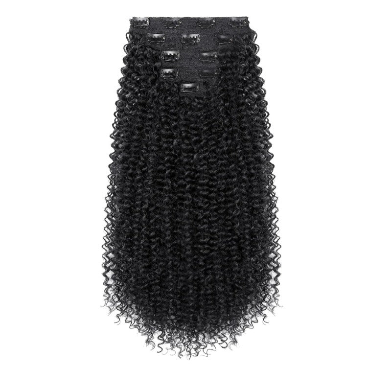 Kinky Curly Clip-In Hair Extensions for Black Women Full & Voluminous Look - Rafarada