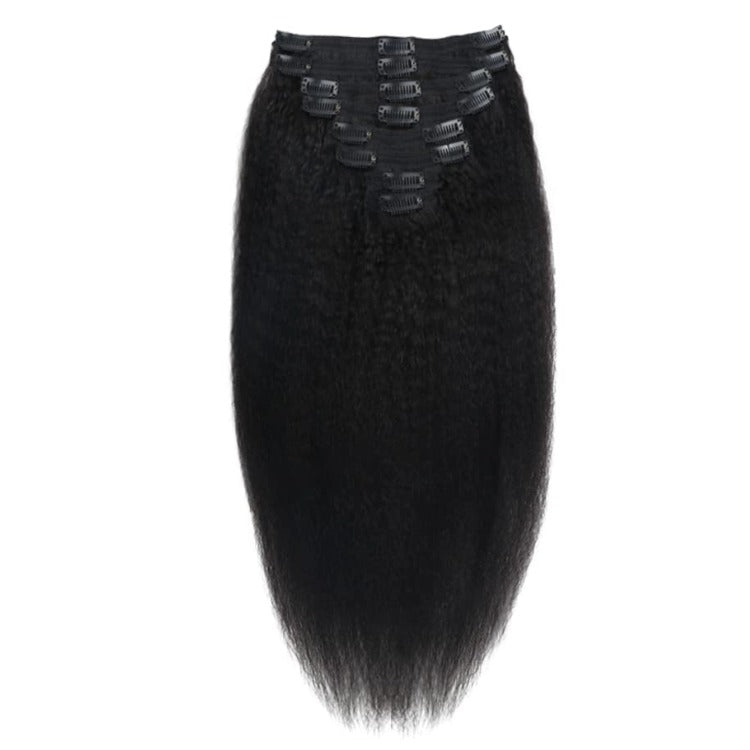 Afro Kinky Straight Clip-Ins 100% Human Hair Full & Thick- Rafarada