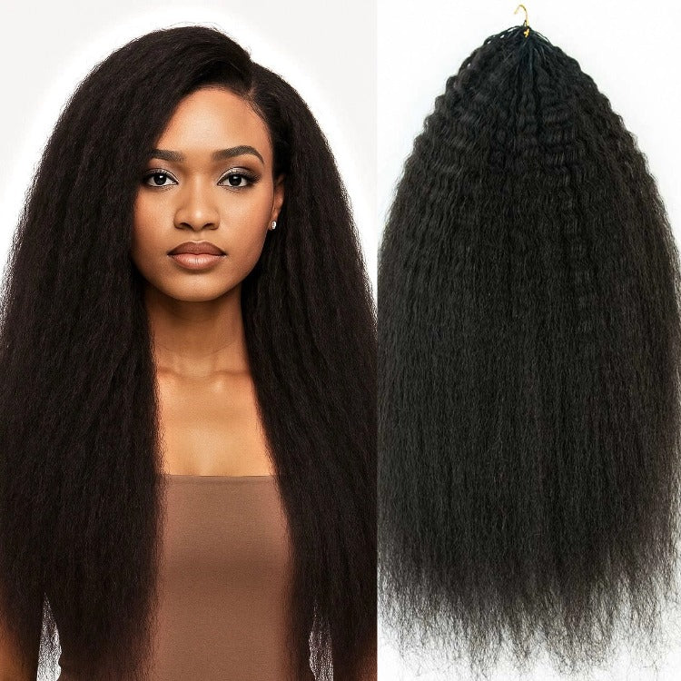 Crochet Hair Kinky Straight Feather Crochet Human Hair Extensions- Rafarada