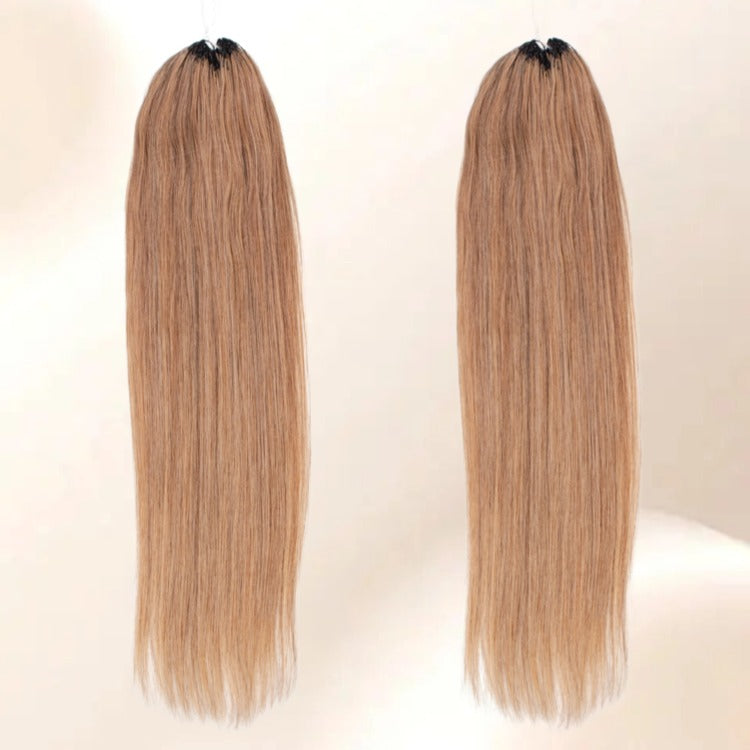 Premium Real Feather Hair Extensions Blonde Straight Hair Heat Resistant Hair Accessory for Women and Girls - Rafarada