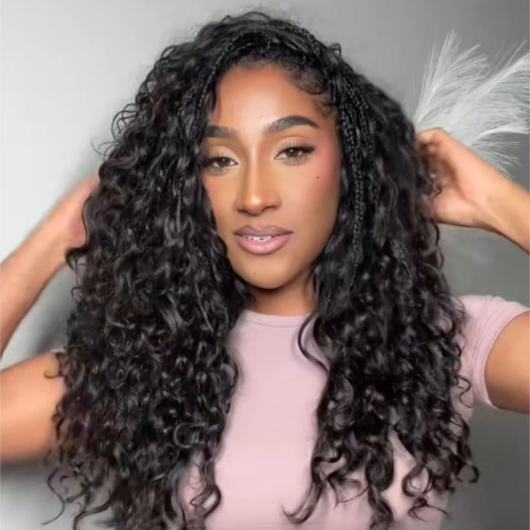 Natural Curly Wave Human Hair Bulk Extensions For Braiding & Boho Braids - Rafarada