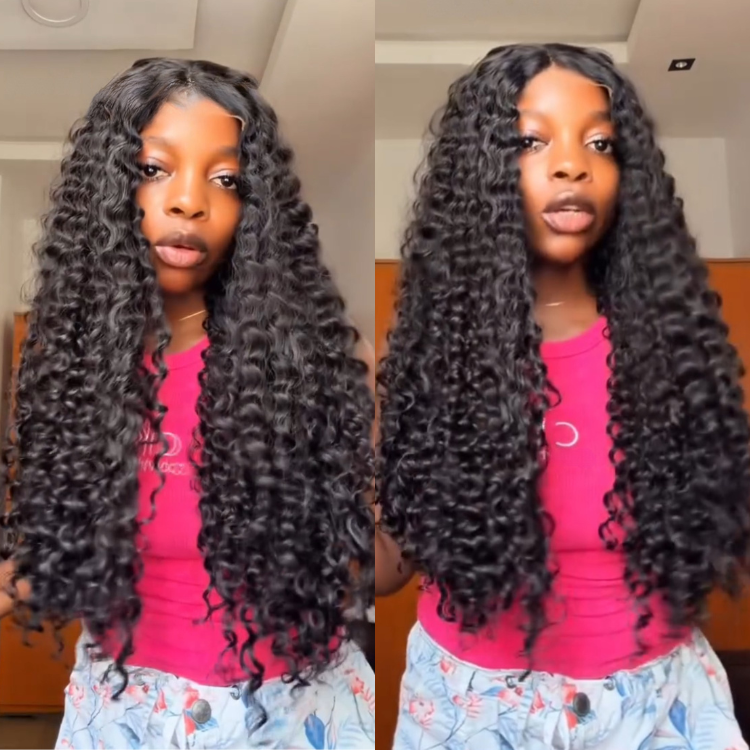 Burmese Curly Wig HD Lace Front Wig Glueless Lace Natural Color Human Hair Wigs - Rafarada