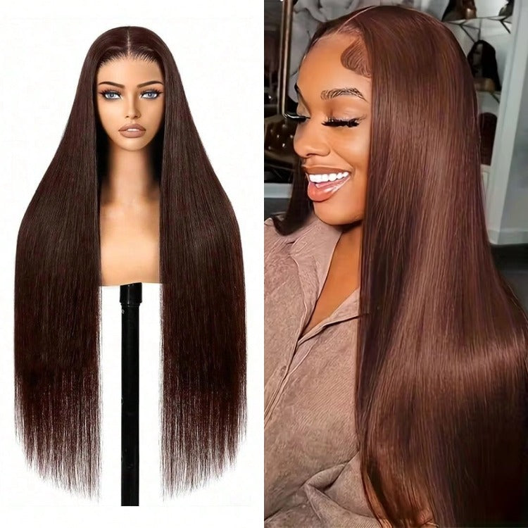 Dark Brown Wig Collection | Straight Hair & Body Wave Looks 100% Human Wigs - Rafarada Hair