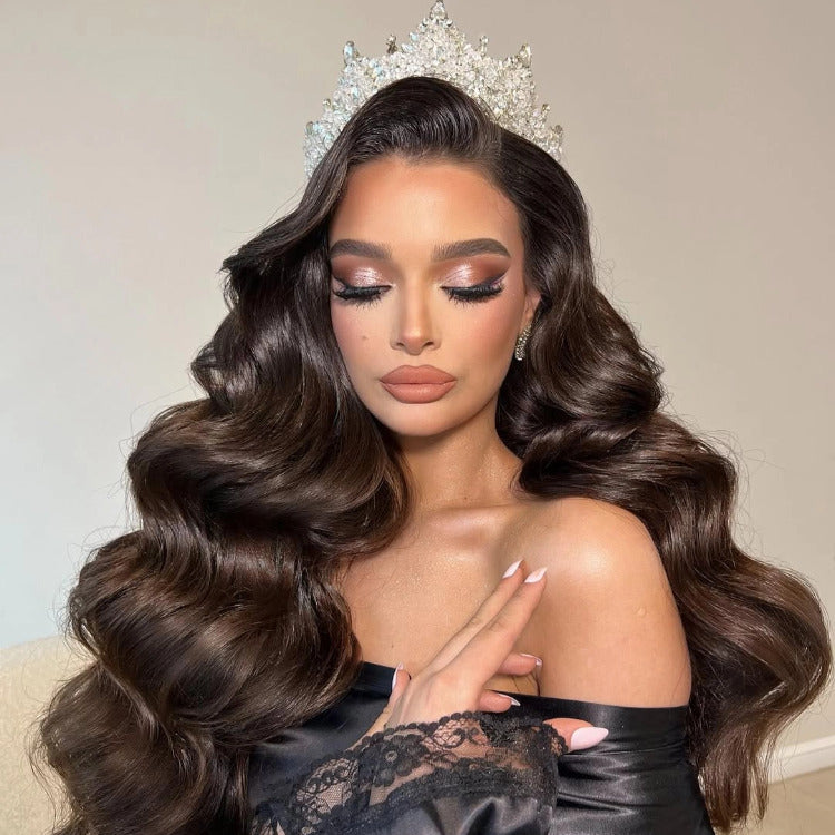 Body Wave Wig Chocolate Brown Glueless 13x4 HD Lace Front Human Hair Wig- Rafarada