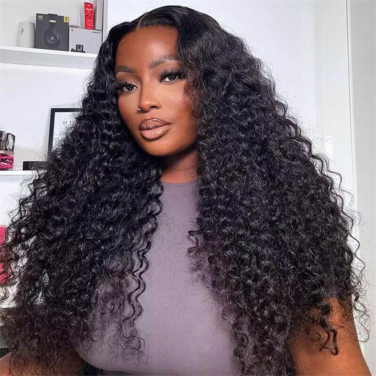 Wear and Go Glueless 6x4 Undetectable Lace Closure Deep Wave Curly Human Hair Wig- Rafarada