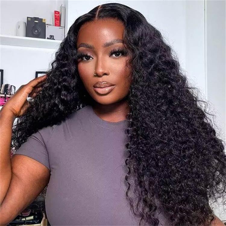 Wear and Go Glueless 6x4 Undetectable Lace Closure Deep Wave Curly Human Hair Wig- Rafarada