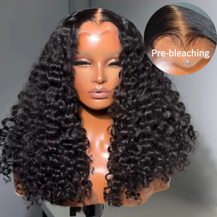 Flash Sale | Deep Curly Lace Wig 100% Human Hair Natural Black Full & Bouncy - Rafarada