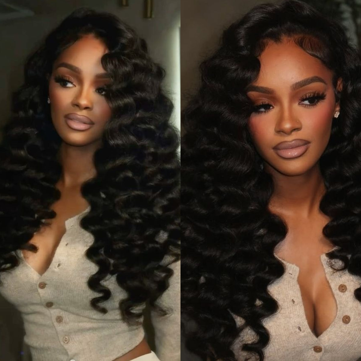 Deep Wave Curly Human Hair Wig Pre Plucked Hairline Natural Color For Woman- Rafarada