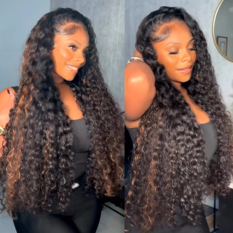 Deep Wave Ombre Highlight Color 100% Human Hair Natural Look For Women - Rafarada