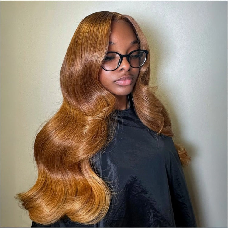 Body Wave Light Ginger Color 100% Human Hair Wig HD Lace For Woman- Rafarada