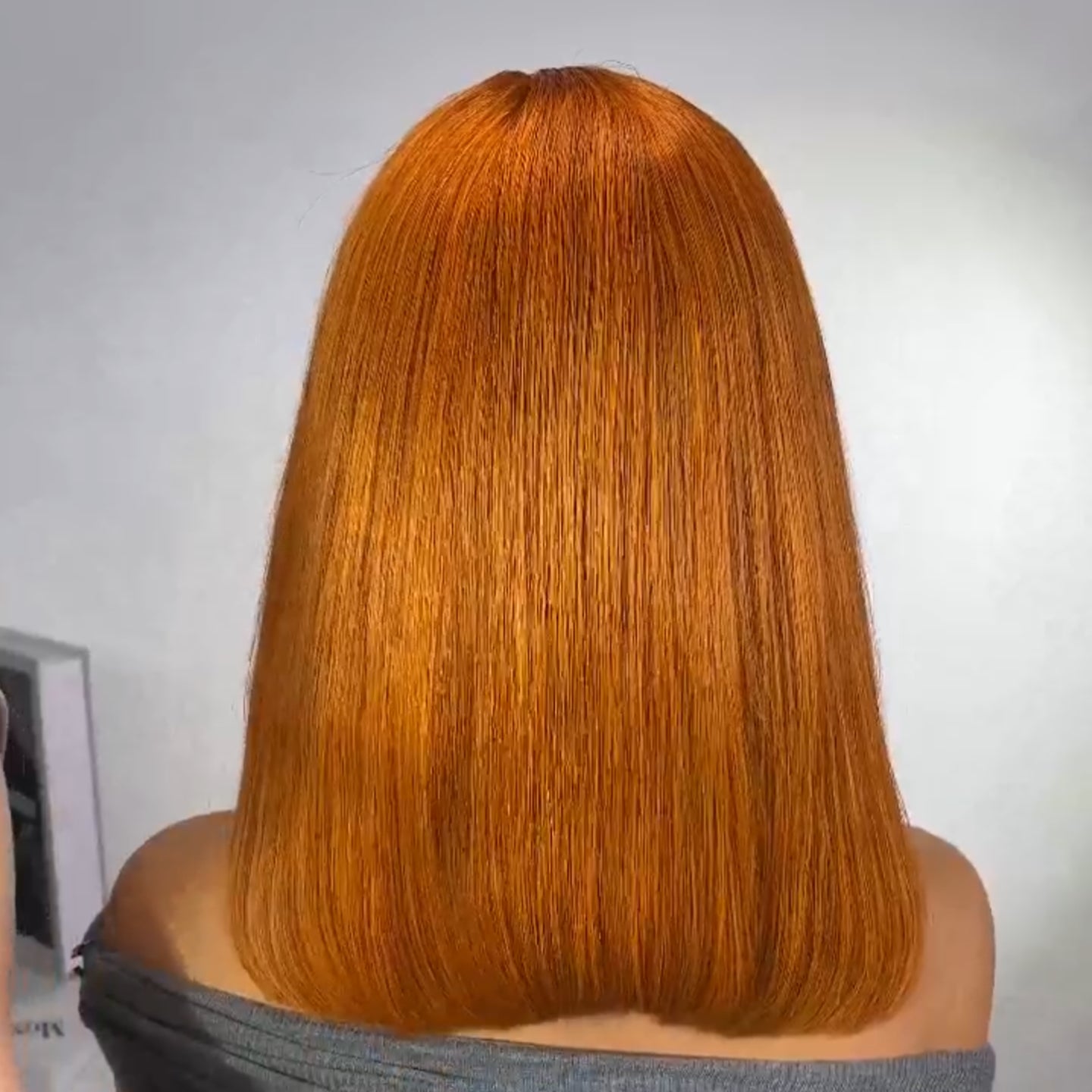 Ginger Orange Color Bob Body Wave Human Hair Wig HD Lace Front Wigs - Rafarada