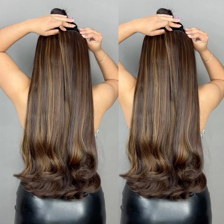 Natural Half Body Wave Clip-Ins Soft & Thick Instantly Longer Hair- Rafarada