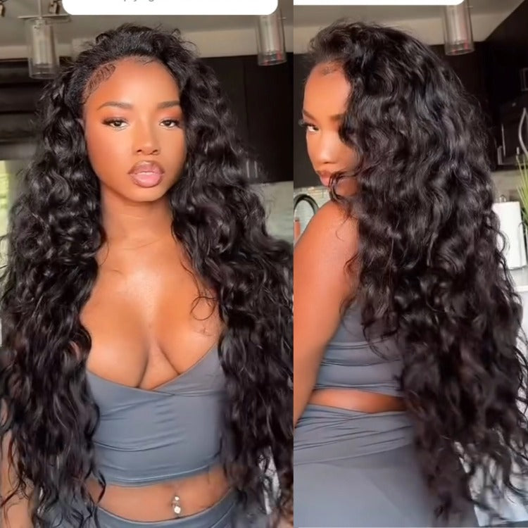 Deep wave Wig 3-In-1 Half Wig 200% Density Glueless Wig - Rafarada