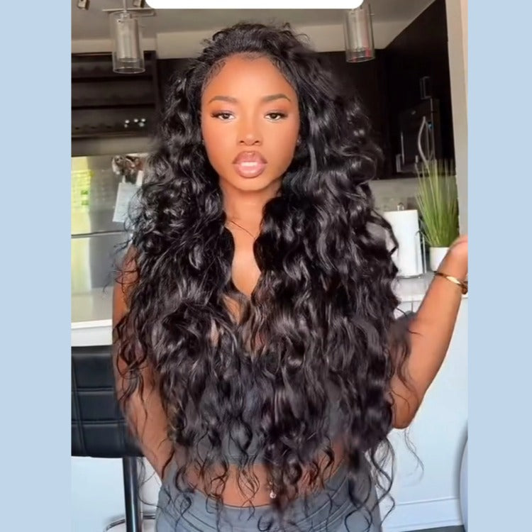 Deep wave Wig 3-In-1 Half Wig 200% Density Glueless Wig - Rafarada
