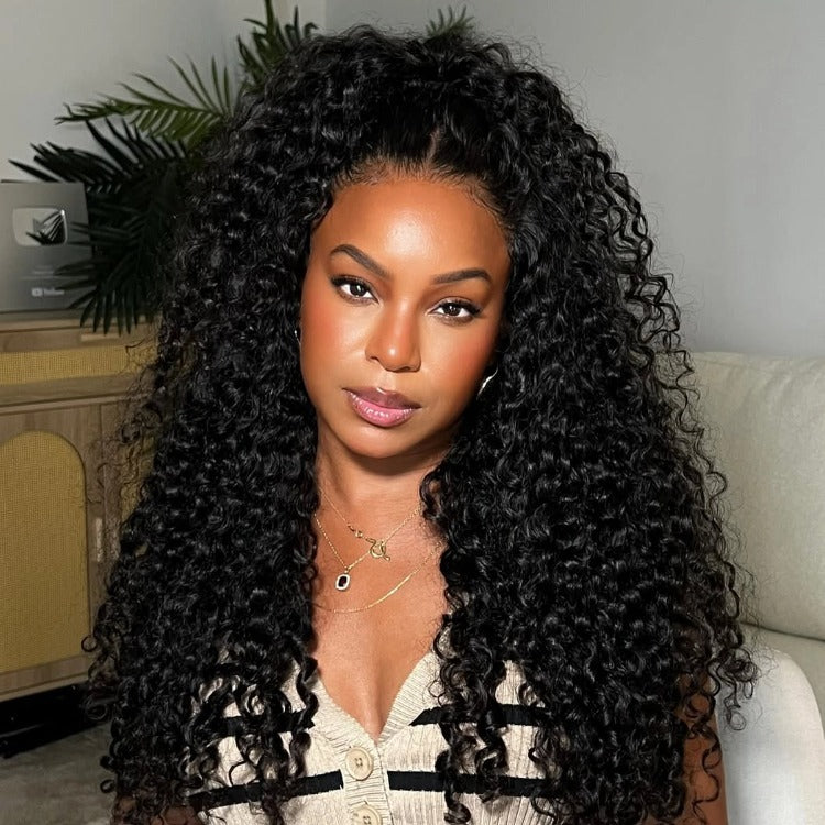 Half Wig Burmese Curly Human Hair Realistic & Comfortable 3-In-1 Half Wig - Rafarada