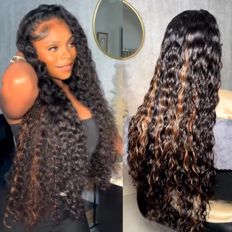 Deep Wave Ombre Highlight Color 100% Human Hair Natural Look For Women - Rafarada