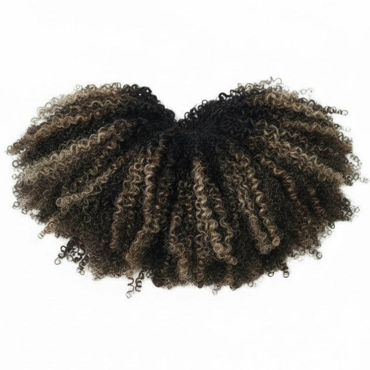 Highlight Color Afro Curly Crochet Hair 100% Human Crochet Hair Extensions - Rafarada