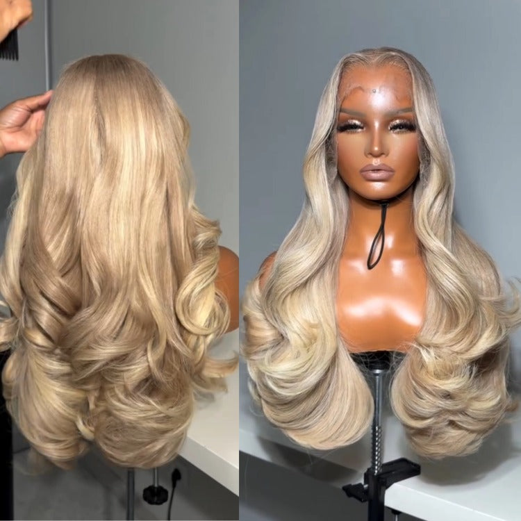 Loose Wave Wig Blonde Highlight Color High Density Half Body Human Hair wig- Rafarada