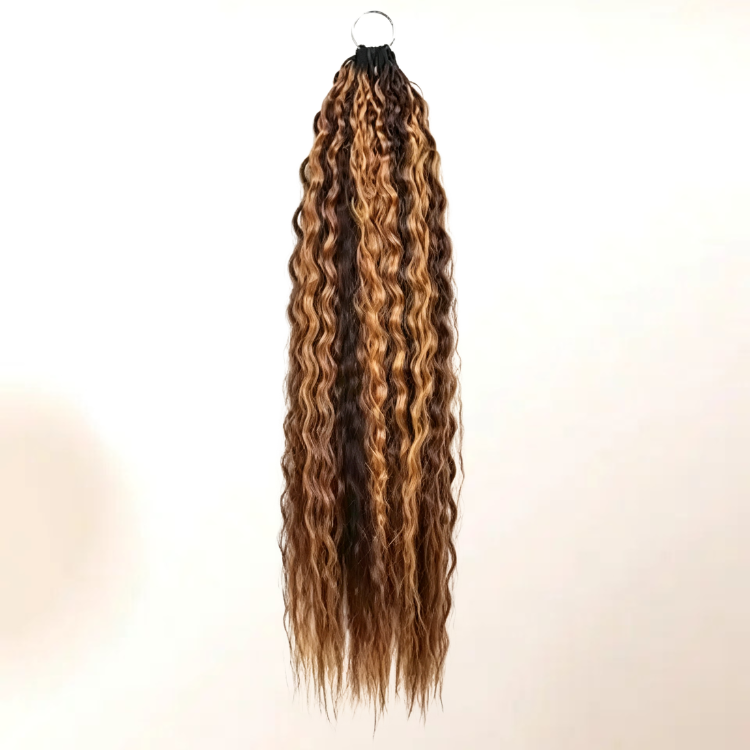 Highlighth Kinky Straight Crochet 100% Human Hair Extensions Piano Honey Blonde Color Feather Crochet Hair - Rafarada