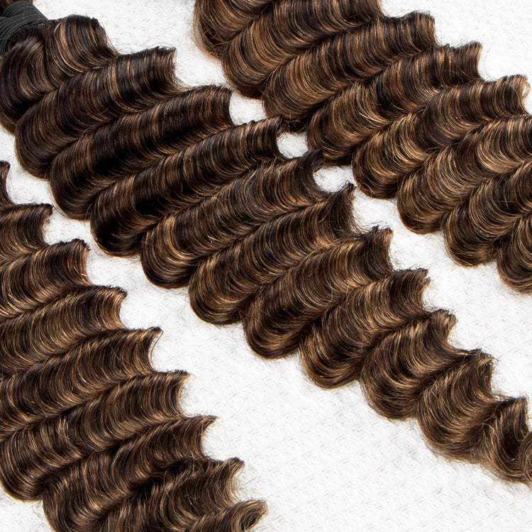 Highlight Honey Blonde Color Deep Wave Bulk Human Braiding Hair Extensions - Rafarada