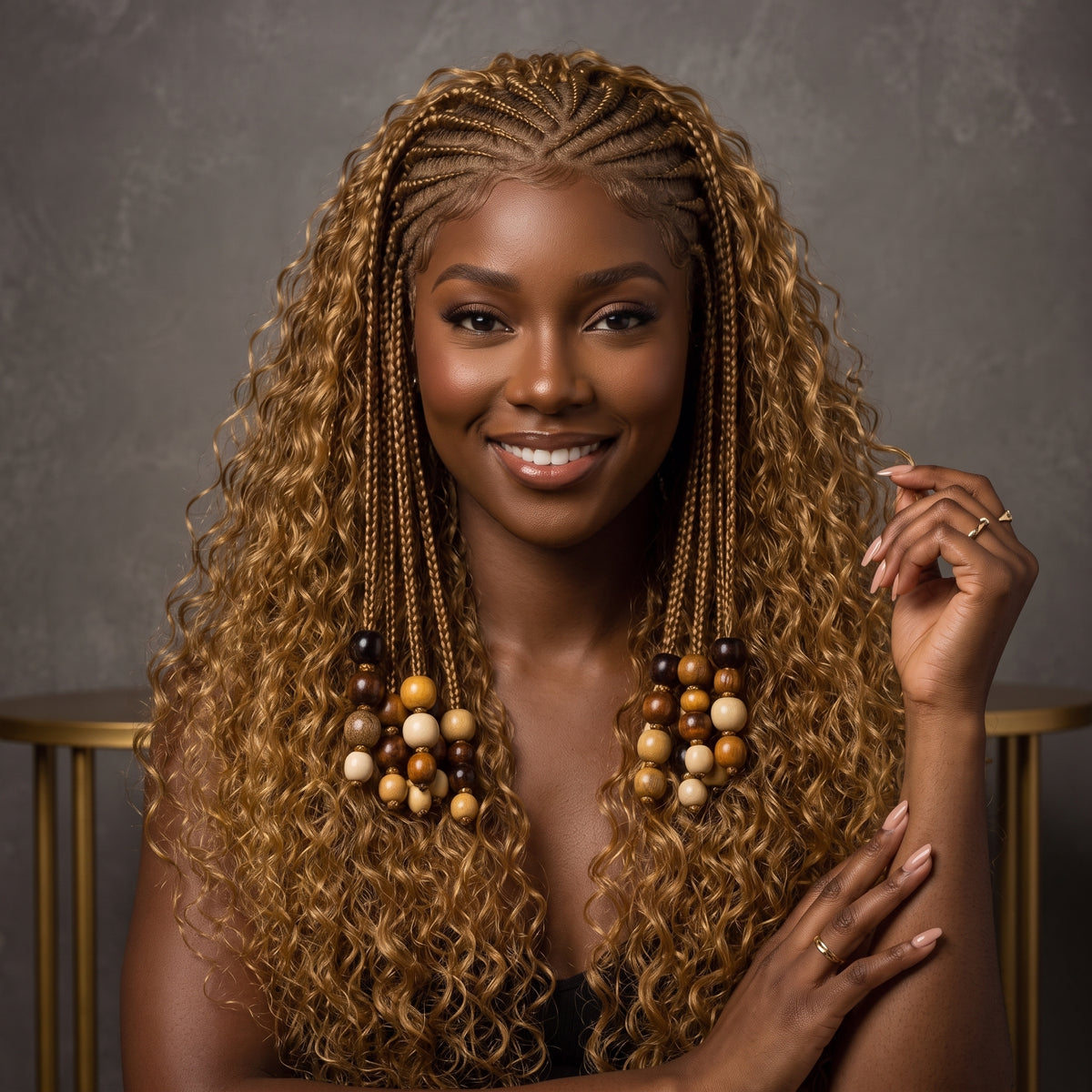 Chocolate Brown Color Pre-Braiding Kinky Curly 13x6 Lace Front Wig Voluminous Wear and Go Wig - Rafarada