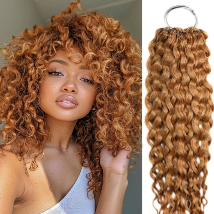 27# Honey Blonde Curly Crochet Hair 100% Human Crochet Braids Extensions - Rafarada