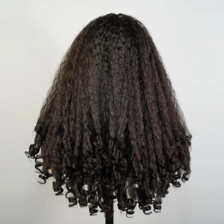 Glueless Wig Raw Kinky With Curl In the End Nature Wave Wig - Rafarada