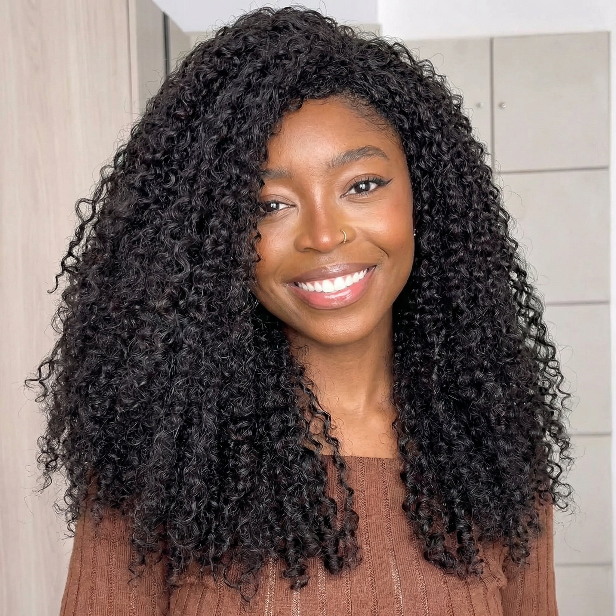 Glueless Half Wig Kinky Curly Realistic & Comfortable 3-In-1 Half Wig - Rafarada