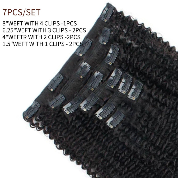 Kinky Curly Clip-In Hair Extensions For Black Women Full & Voluminous Look - Rafarada