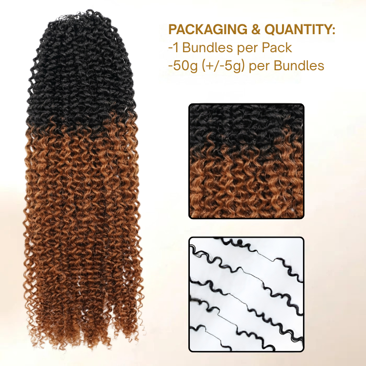 1B/30 Ombre Color Small Kinky Curly Crochet Hair 100% Human Feather Crochet Extensions - Rafarada