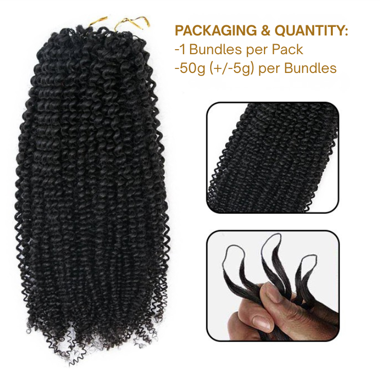 Kinky Curly Crochet Hair 100% Human Crochet Extensions - Rafarada